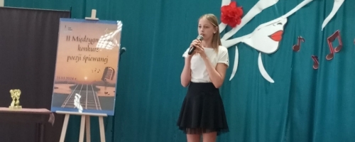 Zuzanna Smyk wzięła udział w Konkursie Poezji Śpiewanej 